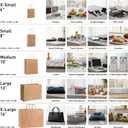 SUNCOLOR Blue Gift Bags with Tissue Paper, 24 Pack Small Kraft Paper Party Favor Bags, 7.9 x 5.12 x 3.15 Inches, Reinforced Handles for Baby Showers, Birthdays, Celebrations