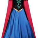 Ainiel Women Princess Role Play Outfits Halloween Costume (3XL, Blue)