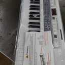 61 Key Electronic Keyboard Piano with Lighted Up Keys, Musical Mini Keyboard Piano with keyboard stand, Digital Portable Synthesizer Keyboards for Beginners Kids Adults (white)