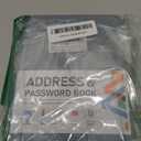 Address Book, Address and Password Keeper Book with Alphabetical Tabs, Hardcover Telephone Book Address Organizer Record with Pocket, Colored Pages, 5.3" x 7.7", Blue