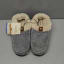 VeraCosy Women's Memory Foam Moccasin Slippers - Cozy Indoor House Shoes with Fleece Lining & Non-Slip Sole (7, Grey)