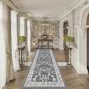 Azadx Runner Rug Washable Kitchen Runners 2'x 10' Runner Rug for Entryway Indoor Floral Soft Non-Slip Carpet Runners for Hallways, Kitchen, Laundry, Bedroom, Bathroom