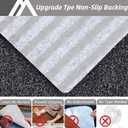 COSY HOMEER Stair Treads Non-Slip Carpet Mat 28inX9in Indoor Stair Runners for Wooden Steps, Stair Rugs for Kids and Dogs, 100% Polyester TPE Backing 4pcs,Black,Protect Floor