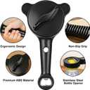 Jar Openers for Seniors, 4-in-1 Can Opener for Weak Hands & Seniors – Ergonomic Non-Slip Handle, Fits 1-3.5 Inch Kitchen Mason Jars, Bottles & Cans (Black)