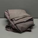 MooMee Bedding Sheet Set 100% Washed Cotton Linen Like Textured Breathable Durable Soft Comfy (Heathered Mauve Brown, Full)