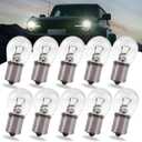 10 PCS 1141 Car Halogen Brake Lamp Bulb, 12V 21W BA15S Flat Leg Single Light Turn Signal Light Brake Marker Bulb, Super Bright Light Tail Light Replacement, for Most Cars (Transparent)