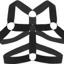 Mens Harness Belt Nylon Elastic Body Shoulder Strap Sexy Halter Club Wear Cosplay Costume