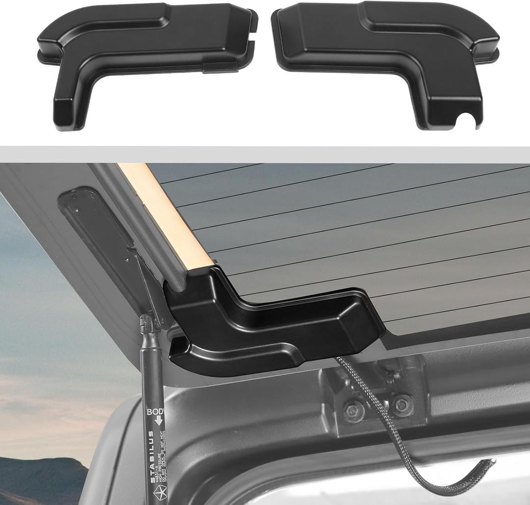 Rear Window Defroster Wire Tailgate Glass Heater Wire Cover Trim Rear Windshield Heater Wire Protector Cover Trim for 2018-2025 Jeep Wrangler JL JLU & Gladiator JT 2PCS (Black)