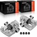 A-Premium Disc Brake Caliper Assembly Without Bracket Compatible with Ford and Mazda Models - C-Max 2013-2018, Escape 2013-2016, Focus 2012-2018, EcoSport 2018-2022, 3, Transit Connect - Rear Side