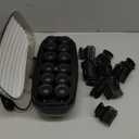 Conair Hot Rollers for Long, Medium & Short Hair, 12 Jumbo 1 " Heated Hair Rollers with Clips, Hot Curlers for Women, Volume & Curls, Black