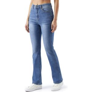 Zylioo Tall Jeans for Women 32"/34" Inseam Long Stretch Denim Pants Straight Leg Mid Rise Classic Fit for ExtraTallM Ladies (Blue)