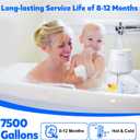 15-Stage Bath Water Filter for Tub Faucet, Yvelines 7500 Gallons Bathtub Filter Softens Hard Water & Removes Chlorine for Healthier Skin & Hair, BPA-Free (Black)