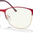 MERRY'S Women Reading Glasses Blue Light Blocking Glasses for Women Computer Reading Glasses (Red-52mm)