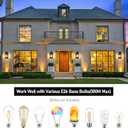 Outdoor Wall Light Fixtures, Exterior Waterproof Wall Lanterns, Porch Sconces Lighting with E26 Sockets & Glass Shades, Modern Matte Black Outside Lights for Patio Front Door Entryway Garage, 2-Pack
