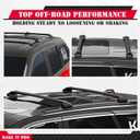 KitsPro 260lb Roof Rack Cross Bars for 2011-2021 Jeep Grand Cherokee (ONLY FIT Factory Grooved Side Rails), Matte Black Heavy Duty Aluminum Cargo Crossbar