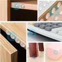 214PCS Cabinet Bumpers Clear Rubber Bumpers Self Adhesive, Soft Cabinet Door Bumper Pads, Sound Dampening Cupboard Door Pads for Kitchen Drawers