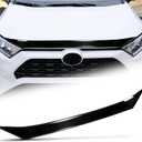Hood Deflector Protector Compatible Toyota RAV4 2025 2019-2024 and RAV4 (Hybrid) SE/LE/XSE/XLE/Limited 2019-2024 with Hood Protector Cover Trim Exterior Accessories Bumper Guard Glossy Black