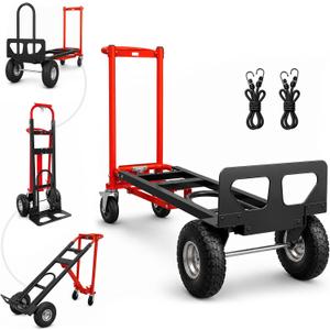 4in1 Heavy Duty Convertible Hand Truck, Alloy Steel Dolly Cart with Wheels