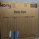 keny 29"-42.5" Baby Gate for Stairs, Auto Close Safety Dog Gate, Pressure Mounted Easy Walk Through Pet Gate for Doorways, Durable Stair Gate, 30" Tall, White