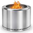 Smokeless Firepit, 22 Inch Fire Pit for Camping with Patented Technology, Portable Fire Pit for Outside with Steel Grill Rack, Fire Poker, and Bag, Easy Setup and Storage