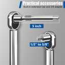XJX 1/2-Inch Drive Click Torque Wrench Set, 10-160FT-LB/13.6-217.1Nm Torque Wrench
