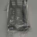 Sponge Holder for Kitchen Sink, 2 Tier Sink Caddy Organizer with High Brush Holder, Self-Draining Sponge Holder for Sinks, Soap Dispenser Organizer, Rustproof 304 Stainless Steel, Gray