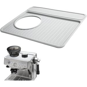Tamping Mat for Breville 870/880, Espresso Tamper Mat for Barista Touch/Express, Silicone Prevent Scratching, Top Mat for Breville Espresso Machine Accessories, Waterproof Heat Resistant(Grey) (Gray)