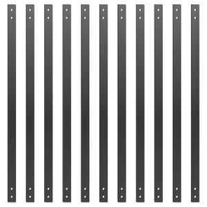 Akenow 61 Pack Heavy Duty Deck Baluster with Screws, 32.25"x1"Black Metal Deck Balusters, Flat Straight Baluster Porch Railing, Durable Cast Iron Deck Railing, for Outdoor Stair Deck Porch