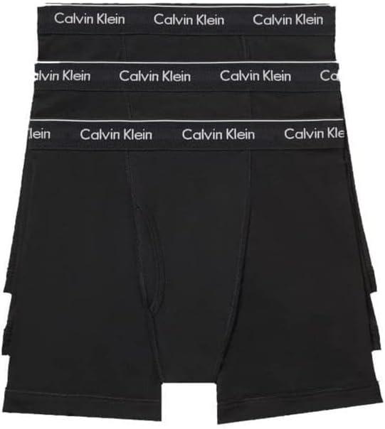 Calvin Klein Mens Cotton Classics 3-Pack Boxer Brief (XX-Large) Black