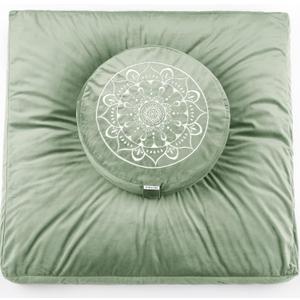 Hihealer Meditation Cushion, Traditional Tibetan Meditation Pillow Velvet Cover - Large Floor Cushion Seating for Adults - Yoga Buckwheat Bolster for WomenMoms