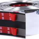 4"(100mm) Automotive Chrome Trim Molding 13FT Heavy Duty Car Side Moldings(Self Adhesive) UV Protected Scratch-Proof for Auto Truck RV Front and Rear Bumper/Door Sill Protector