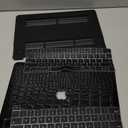 KEROM Compatible for Crocodile MacBook Pro 13 Inch Case 2025-2016 M2 M1 A2338 A2289 A2251 A2159 A1989 A1706 A1708, Textured Aligator Skin Snakeskin PU Leather Hardshell & Keyboard Cover, Shiny Black