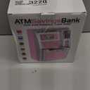 ATM Piggy Bank for Real Money for Kids Adults,Toy Money Bank with Card,Password,Coin Recognition,Bill Feeder,Balance Calculator,Electronic Money Safe Coin Box,Hot Gift for Boys Girls (Silver/Black)