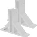 SUPVOX 2Pcs Wood Fence Post Base, Anti-Tipping Garden Fence Support Holder, White Decorative Privacy Screen Panel, Easy Install for Yard, Garden, Patio, 10.41 X 7.66 X 1.45 Inch