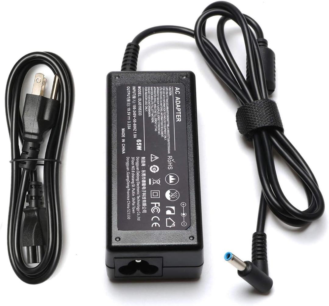 65W Computer Charger for HP Pavilion X360 11 14 15 17 / Envy X360 / Zbook 14u G4 G5 15u 15 G3 / Probook/Stream Blue Tip Smart Power Adapter