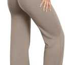 OQQ Yoga Pants Women High Waist Stretch Casual Soft Straight Leg Bottoms Size L