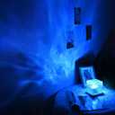 Northern Lights Ocean Wave Projector Light, Galaxy Light Projector, 16 Colors Gradual Rotating Flame Water Ripple Ambient Night Light Non-Wood for Bedroom, Room Decor, Kids Room (Plug-in)