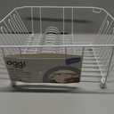 Oggi Compact Dish Drying Rack - White Metal Dish Drainer Rack, Drying Rack Kitchen, Dish Rack, Dish Racks for Kitchen Counter, Durable Coated Metal Kitchen Drying Rack with Cutlery Holder