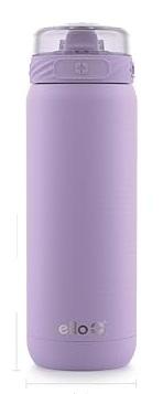 Ello Cooper 22oz Stainless Steel Water Bottle with Straw and Carry Handle, Double Walled and Vacuum Insulated Metal, Leak Proof Locking Lid with Soft Silicone Spout, Reusable, BPA Free, Lilac