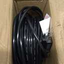 HUANCHAIN Indoor Outdoor Black Extension Cord 75 Ft Waterproof, 16/3 Gauge Flexible Cold-Resistant Appliance Extension Cable Outside, 10A 1250W 16AWG SJTW, 3 Prong Electric Cord, ETL