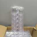 Sieral 100 Pieces 8 oz Hard Plastic Coffee Cup Bulk Tea Mug with Handle Disposable Mugs Plastic Coffee Mugs for Wedding Party, Baby Shower, Graduation, Birthday, Cafe, Restaurant(Transparent)