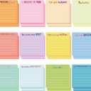 Yinder 24 Pcs Inspirational Sticky Notes with Lines Cute Motivational Sticky Notes Pad Employee Appreciation Gifts Bulk for Teacher Nurse Coworkers Office 3 x 3''(Light Color,Thankful)
