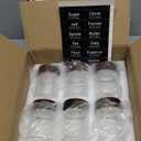 6-Pack 6 fl oz Airtight Food Sealed Jars with Acacia Wood Lids - Glass Meal Prep Containers for Overnight Oats, Snack Storage, Chia Pudding, Pantry Organization Essentials