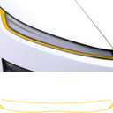 BETTERHUMZ Car Headlight Strips Decorative Compatible with Tesla Model Y Juniper 2025,PET Transparent Headlight Protective Cover Decor Sticker Car Exterior Accessories (Yellow)