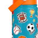 Sport Kids Water Bottle With Straw Lid 12oz Insulated Stainless Steel, Travel Tumbler, Gifts For Boys, Birthday, Christmas, Back To School