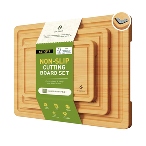 Bamboo Cutting Board Set Non Slip Feet Over Sink Kitchen Gadgets Seller 2024 First Apartment Essentials New Home Must Haves Things Stuff Accessories House Warming Decor Housewarming Hostess Host Gifts