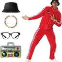 Morph 90s Hip Hop Rapper Costume - Break Dancer Outfit, 90s Mens Costumes, 80s Themed Attire for Men (X-Large)