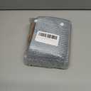 CaliTime Throw Pillow Covers Pack of 2 Soft Faux Leather Solid Dyed Cross Chenille Cushion Cases for Couch Sofa Home Decoration 18 X 18 Inches Smoke Blue