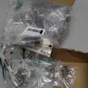 Treasem 12 Pack Rounded Satin Nickel Door Hinges, 3.5 x 3.5 Inch Hinges with 5/ 8" Radius Corners, Durable and No Squeak Hinges, for Home Interior, Exterior Doors and Commercial Use