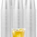 Munfix 500 Pack 7 Oz Clear Plastic Cups, Disposable Drinking Cups, Plastic Party Cups, Transparent Plastic Cups Bulk for Birthday Parties, Picnics, Ceremonies, and All Events